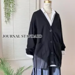 JOURNAL STANDARD コットンカシミヤビッグカーディガン 黒