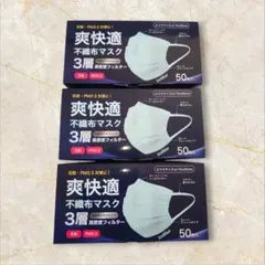 爽快的不織布マスク3箱セット