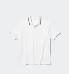 UNIQLO ポロシャツ ホワイト ライン入り sサイズ