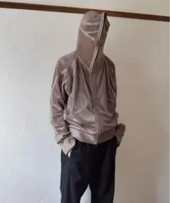 Jianye 25SS “参” MESH HOODIE ブラウン