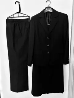 ブラックスーツ4点セット 11号ウール生地