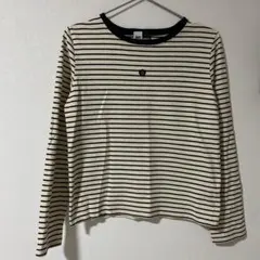 MARY QUANT ストライプ 長袖Tシャツ