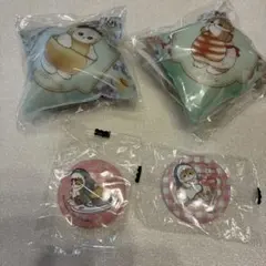 くら寿司 × mofusand 第2弾クッションチャーム 2個 缶バッジ2個