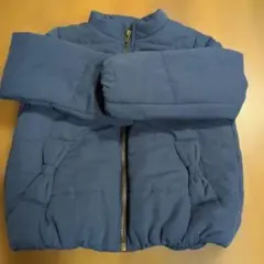 ブランシェス 110cm ネイビー中綿コート リボン付き