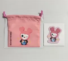 TWICE POPUP 巾着ポーチ• ワッペンステッカー　モモ