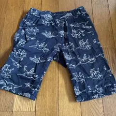 恐竜柄 ハーフパンツ ネイビー 120cm