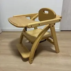 大和屋 アーチ木製ローチェア　ナチュラル