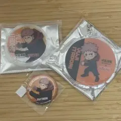 呪術廻戦 × ラウンドワン コラボ限定　缶バッジ　アクキー　アクコ　虎杖 悠仁