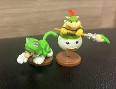 シ*エ様 チョコエッグ　ルイージ キャットスーツ & クッパ フィギュアセット