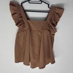 【値下げ】GRL グレイル フリル 茶色 タンクトップ キャミ ビスチェのサムネイル