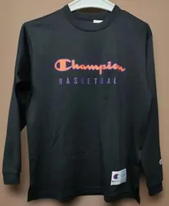 Champion バスケットボール ロングスリーブ Tシャツ ブラック