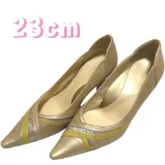 訳あり特価❣️Pitti ベージュ レザー パンプス ヒール6cm