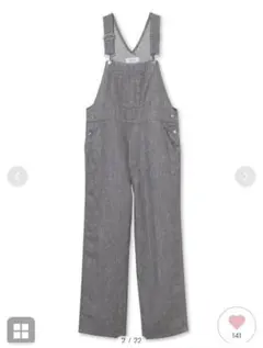 Mila Owen ヘリンボーンリネンオーバーオール