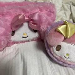 マイメロ　ぬいぐるみ小物入れ、マスコットセット
