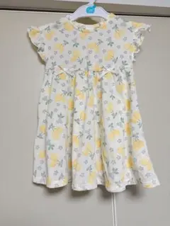 レモン柄 ワンピース 100cm 女の子 SIMPLE FREE