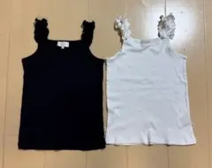 キッズ　キャミソール　ケイトスペードニューヨーク　白　黒　タンクトップ　夏服のサムネイル