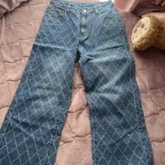 ダイヤモンドパターン デニムパンツ　ロペピクニック類似品