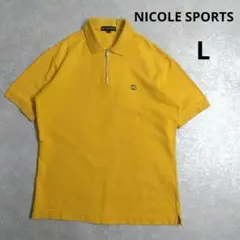 NICOLE SPORTS　ハーフジップ半袖ポロシャツ　刺繍ロゴ　Lサイズのサムネイル