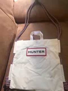 HUNTER ハンター トートバッグ　ナイロン　ホワイト