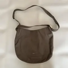 FURLA ブラウンレザーショルダーバッグ