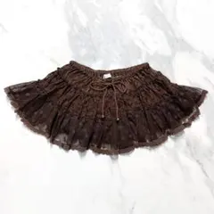 LIZLISA♡リズリサ　希少　茶色スカパン　ドット柄総レース　y2k 平成