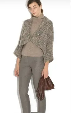 MARGONショールカラーニットカーディガン