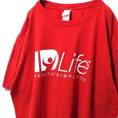 ギルダン IDライフ #JTTA ロゴ Tシャツ レッド 赤 XL 古着