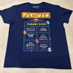 PAC-MAN グラフィックTシャツ Lサイズ ネイビー