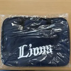 ロゴ入りネイビー収納バッグ