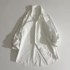 美品 ロエフ 定番 コットンブロードシャツ オーバーサイズ ホワイト