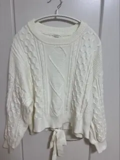 Honeys COLZA ホワイト ニットセーター Lサイズ