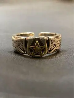 【未使用】スター シルバーリング フェザー メキシカン ヴィンテージ