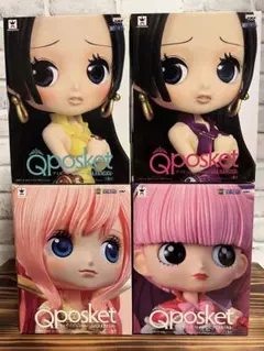 ワンピース Qposket 4点セット ペローナ しらほし ハンコック2種類 BANPRESTO ワンピース Q posket petit vol.3 2種セット