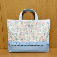 ☆新作☆花.リボン☆ハンドメイド☆レッスンバッグ☆フリル付き☆のサムネイル