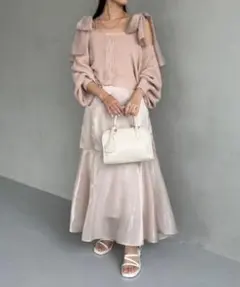 【美品】NICE CLAUP_マルチウェイニットセットワンピース