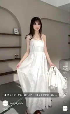 FRAY I.D カットワークレースティアードキャミワンピースのサムネイル
