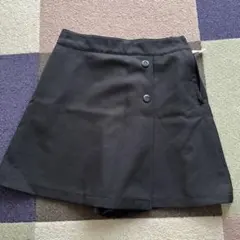 キュロット　スカート　黒　150