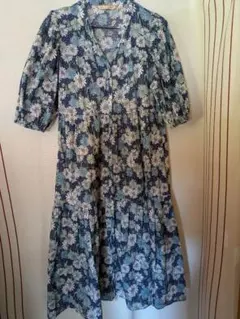 ユニクロPAUL & JOE フラワープリント 半袖ワンピース
