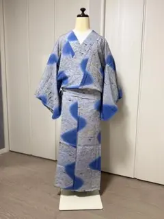 アンティーク 単衣 メダカ レア柄のサムネイル