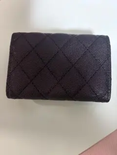 マトラッセ キャビアスキン ブラック　二つ折り財布 ノーブランド　オリジナル