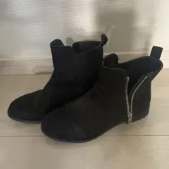 H&M 黒　ショートブーツ　36 ジッパー付き