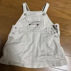 ホワイト ジャンバースカート サイズ80 ELLE