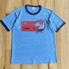 80s USA製 リンガー Tシャツ M 霜降りブルー 紺 - メルカリ
