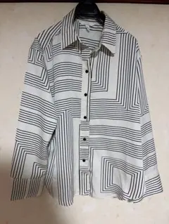 h&m 長袖シャツ　模様　柄　M