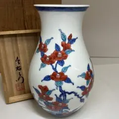 有田焼 今泉今右衛門 錦蘭絵花瓶 共箱 花器 - メルカリ
