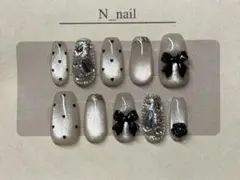 ハートホロ マグネット フレンチガーリー ガラスフレンチ 冬ネイル 埋めつくし