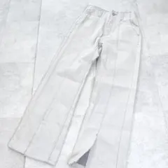 デニムパンツ センターステッチ スリット ホワイトのサムネイル