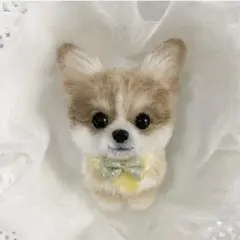 羊毛フェルトキャバリア仔犬のブローチ❣️犬 - メルカリ