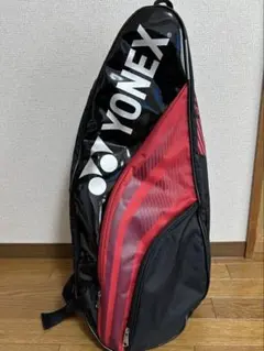 YONEX ラケットバッグ 赤黒 ストライプ