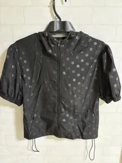shein ブラック・ドット・フード付きジャケット